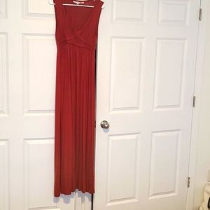 Red maxi dress